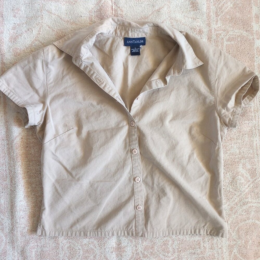 Vintage Ann Taylor 90s Minimalism Two Piece Set 100% cotton Made in Hong Kong